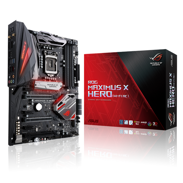 ASUS ROG MAXIMUS X HERO (WI-FI AC) ATX Motherboard for Intel CPUs